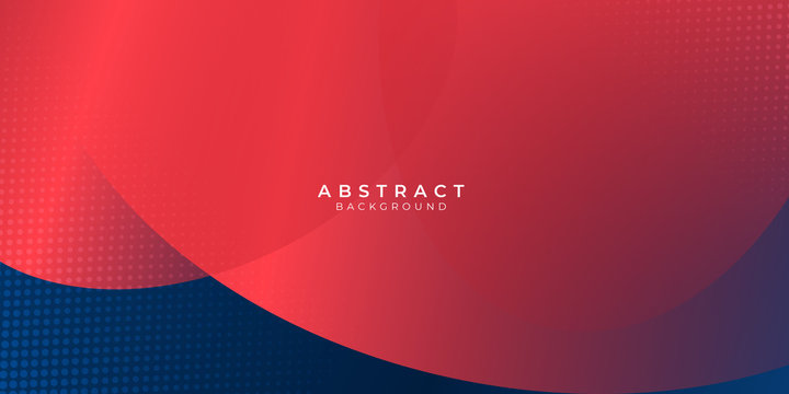 Red Blue Oval Cricle Curve Abstract Presentation Background.