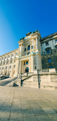 Vienna, Austria - January 22, 2020: . View of Neue Burg, new castle of Hofburg Palace