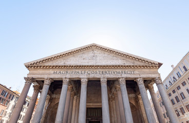 Fototapeta premium Pantheon in Rome, Italy. Travel In Europe, Ancient Arcitecture. Date: October of 2017. 