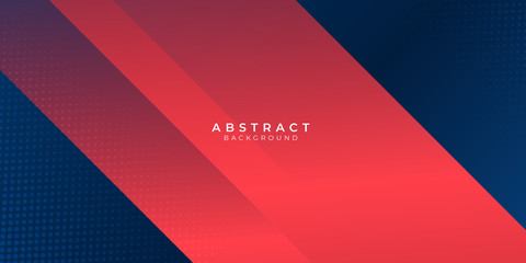 Red blue abstract presentation background with shiny gradient line cross shape..