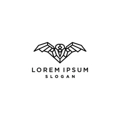 Eagle Abstract Logo design vector template Linear style. Hawk lineart icon. Falcon outline loop jewelry fashion Logotype Heraldic concept.