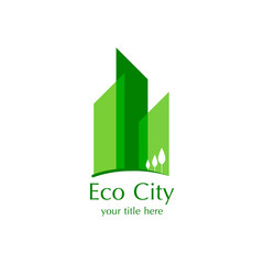 Eco city logo. Green city icon. The Green and Clean Movement