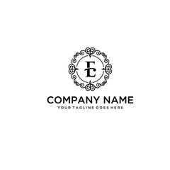 Creative luxury  modern E sign geometric logo design template