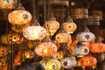 Hanging light decorations for sale at market