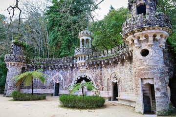 Guardians portal, one of the entrances to the Initiation well of Quinta da Regaleira in Sintra,...