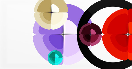 Obraz premium Abstract background, trendy color circles geometrical composition. Vector Illustration For Wallpaper, Banner, Background, Card, Book Illustration, landing page