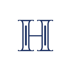 Initial H with pillar for Logo design template
