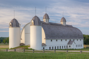 Summer landscape of restored barn on the historic D. H. Day farmstead, Sleeping Bear Dunes National...