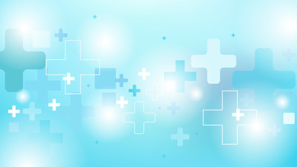 Geometric symbol background In blue tones (medical)