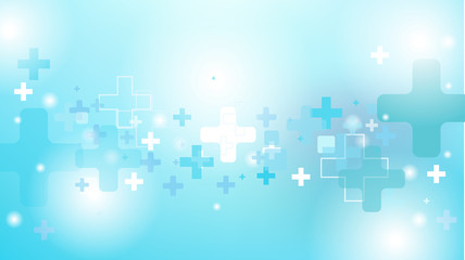 Geometric symbol background In blue tones (medical)