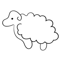 Holiday baking Cookies lamb for children and adults. Confectionery Vector doodle illustration