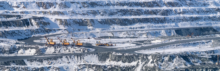 panorama of the Ural quarry for mining, Russia, Asbest, Sverdlovsk region