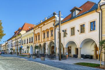 Fototapeta na wymiar Houses on main square, Levoca, Slovakia