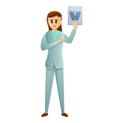 Mental hospital nurse icon. Cartoon of mental hospital nurse vector icon for web design isolated on white background