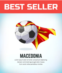Macedonia football or soccer ball. Football national team. Vector illustration