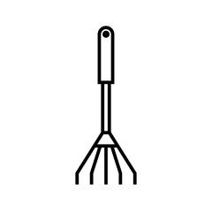 Garden instrument line icon, concept sign, outline vector illustration, linear symbol.