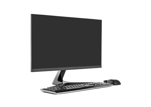 Desktop PC isolated on a white background.