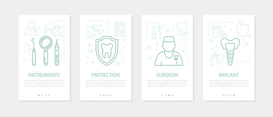 Vector four vertical mobile banners for dentistry medicine -03