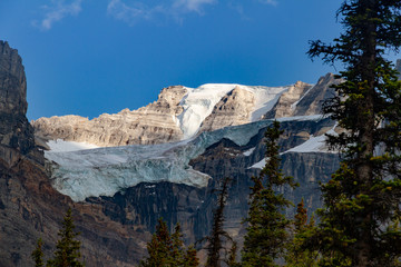 Fototapeta na wymiar Glacier over Moraine Lake, Banff National Park, Alberta, Canada