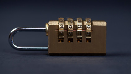 code lock on a black background