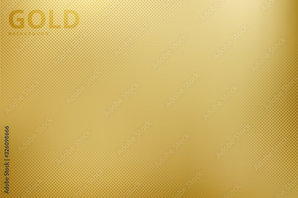 Aufkleber abstract gradient golden desing of mesh background with halftone. illustration vector eps10