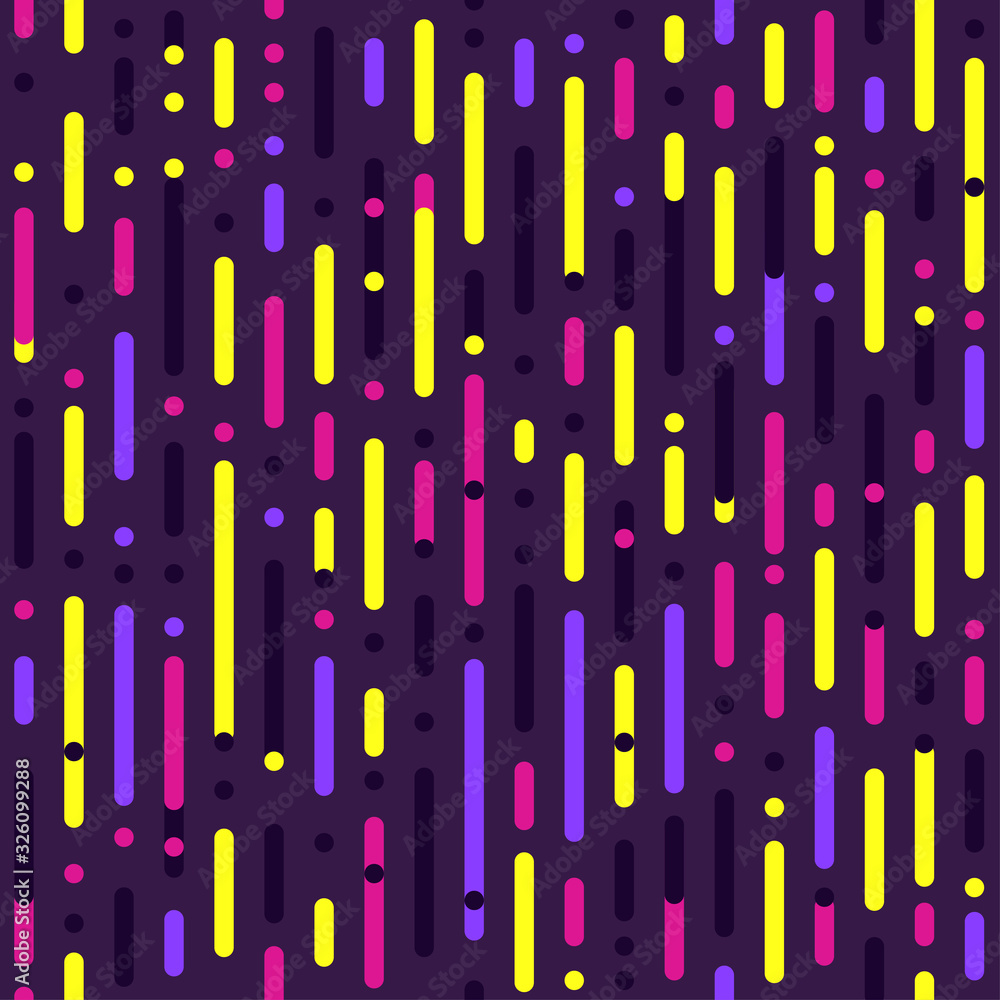 Poster Abstract seamless pattern of different color lines.