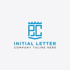 Obraz premium Inspiring company logo design from the initial letters of the PC logo icon. -Vectors