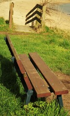 banc bord de plage