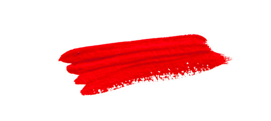 Red paint isolated on white background