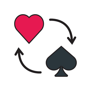 casino poker heart and spade figures