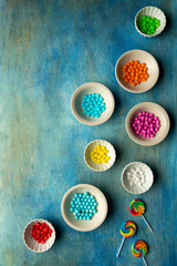Obraz na płótnie Canvas Colorful Candy in Bowls