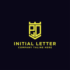 Fototapeta premium Inspiring company logo design from the initial letters of the PD logo icon. -Vectors