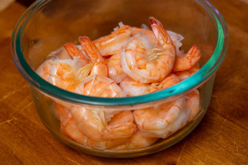 Steamed Shrimp  in a bowl