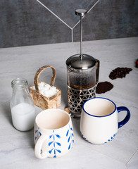 Brewing Coffee in French Press