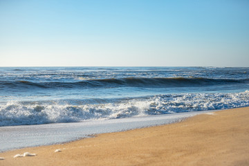 Beach. Atlantic ocean. Portugal. Waves. Coast