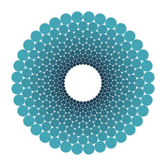 Blue dots abstract background vector illustration on a white background