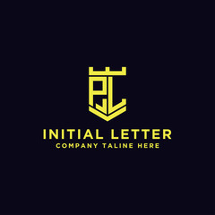 Obraz premium Inspiring company logo design from the initial letters of the PL logo icon. -Vectors