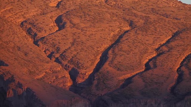 Wadi Ghul aka Grand Canyon of Oman in Jebel Shams Mountains at Sunset