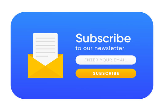 Email subscribe , flat vector design