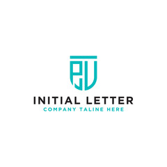 Inspiring company logo design from the initial letters of the PV logo icon. -Vectors