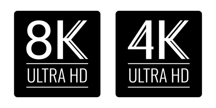 8k and 4k ultra hd black