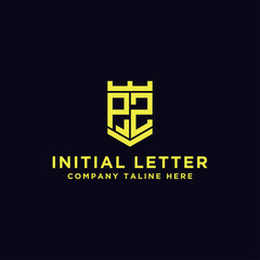 Fototapeta premium Inspiring company logo design from the initial letters of the PZ logo icon. -Vectors