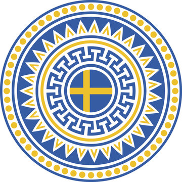 Swedish Flag on Viking Shield