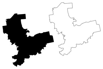 Vecumnieki Municipality (Republic of Latvia, Administrative divisions of Latvia, Municipalities and their territorial units) map vector illustration, scribble sketch Vecumnieki map