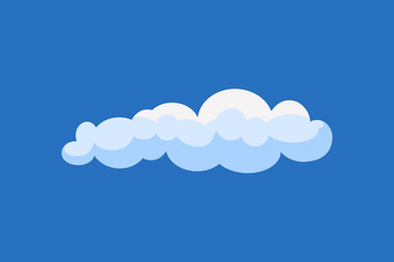 Cartoon cloud isolated vector set. collection white clouds illustration.