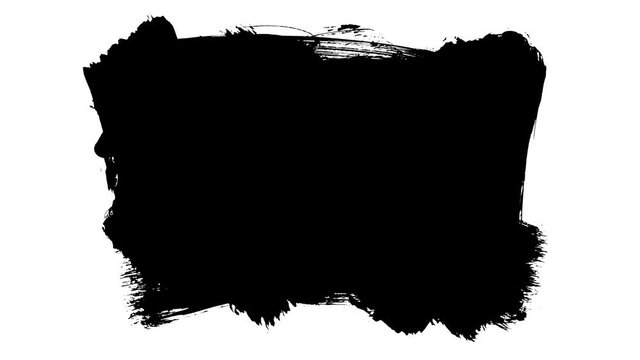 Animation grunge - brush stroke. Abstract hand - painted element. Grunge brush strokes animation. Underline and border design. Seamless looping background. 4K