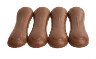 chocolate sticks isolated