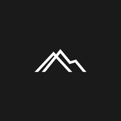 Mountain logo Icon template design in Vector illustration 