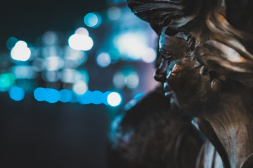 silhouette of a woman with long hair