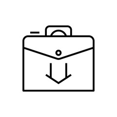 Files storage line icon, concept sign, outline vector illustration, linear symbol.